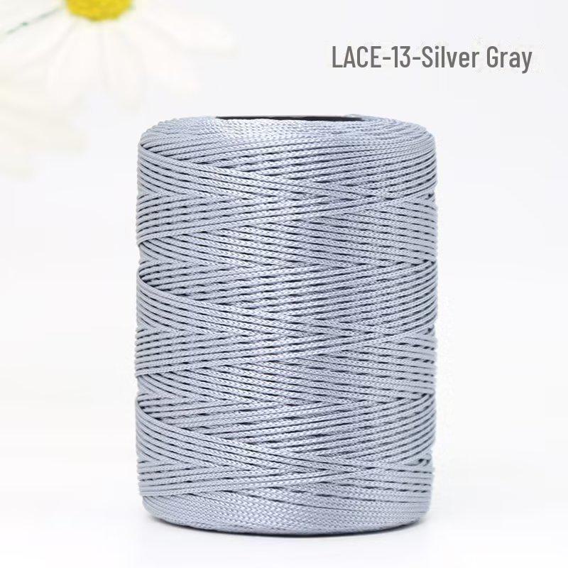 

1 мм разноцветные яркие нейлоновые плетеные нити для браслетов/сумок/обуви 13 pieces серебряный серый