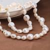 [HeyMeili] Baroque Pearl Necklace, Sterling Silver 925, Stylish, Natural Freshwater Pearl, June Birthstone, Popular, Elegant, Women's Gift, 5.5-7mm