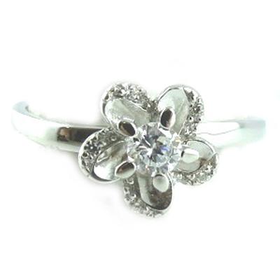 Silver Ring 'Scarlett' White