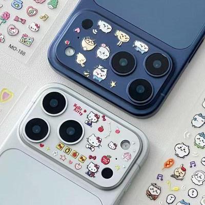 Cute Kitty Waterproof 3D Decorative Sticker for iPhone 17 Case