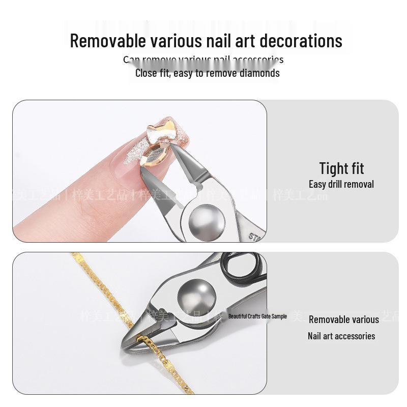 Eagle Beak Diamond Removal Pliers for Nail Art - Precision Tool for Cutting Diamonds and Chains
