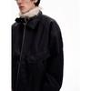 Autumn and winter national tide brand couple American retro mountain carving fur collar jacket padded cotton thickened warm cotton clothes black spot