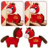 2026 Year of The Horses Plush, Funny Smiling/Crying Plushie Figurine, for Holiday Zodiac Gift Home Office Car Decors