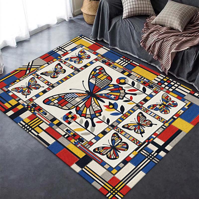 2025 New Modern Butterfly Carpet Rug for Living Room Bedroom Home Sofa Decoration,Kids play Non-slip Floor Mat73