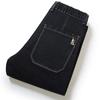 Plus Size Men's Straight-Leg High-Waisted Denim Trousers with High Elasticity