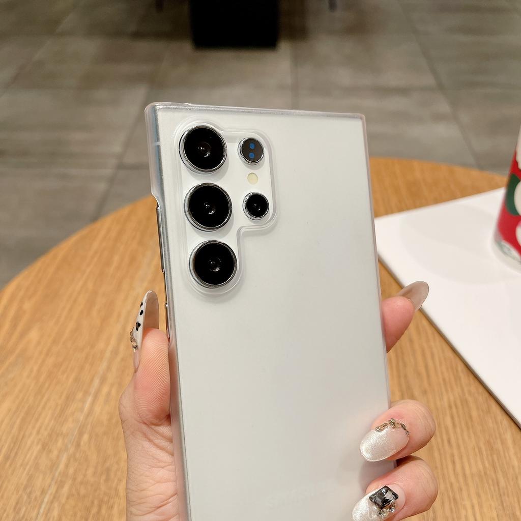 S25ultra Matte Simple Hard Shell Suitable for Samsung S24 Mobile Phone Case A56 Protective Case A35 Solid Color External Anti Fall