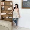 New ArrivalS Open Run Women S Ribbon Decor Mini dreSS SleeveleSS Frill