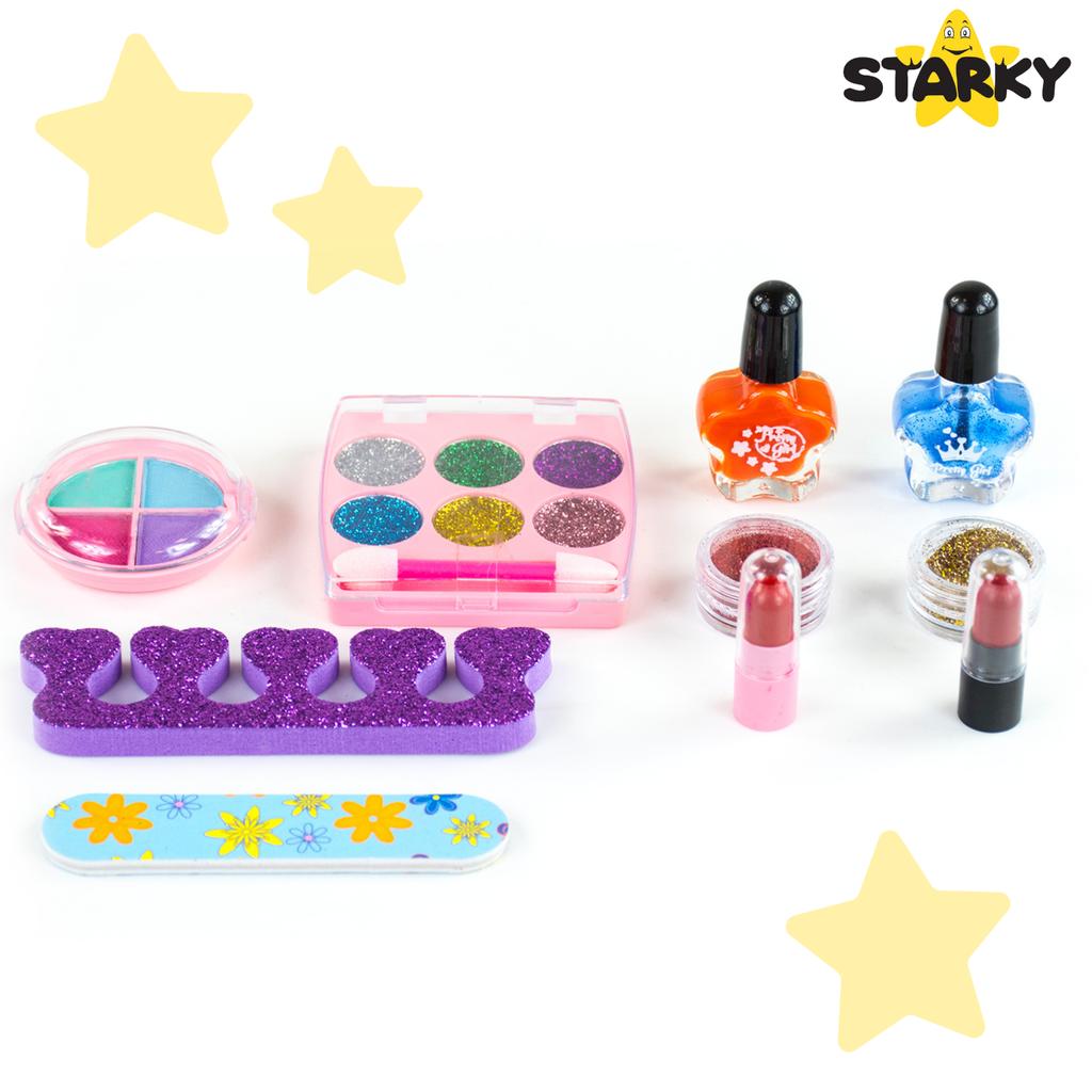 Makeup cosmetics set for children and girls, suitcase, eyeshadows, nail polishes