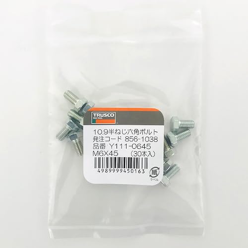 TRUSCO Truss Head Machine Screw Stainless Steel Full Thread M4 X 30 10 Pieces Small Pack Y829-0430