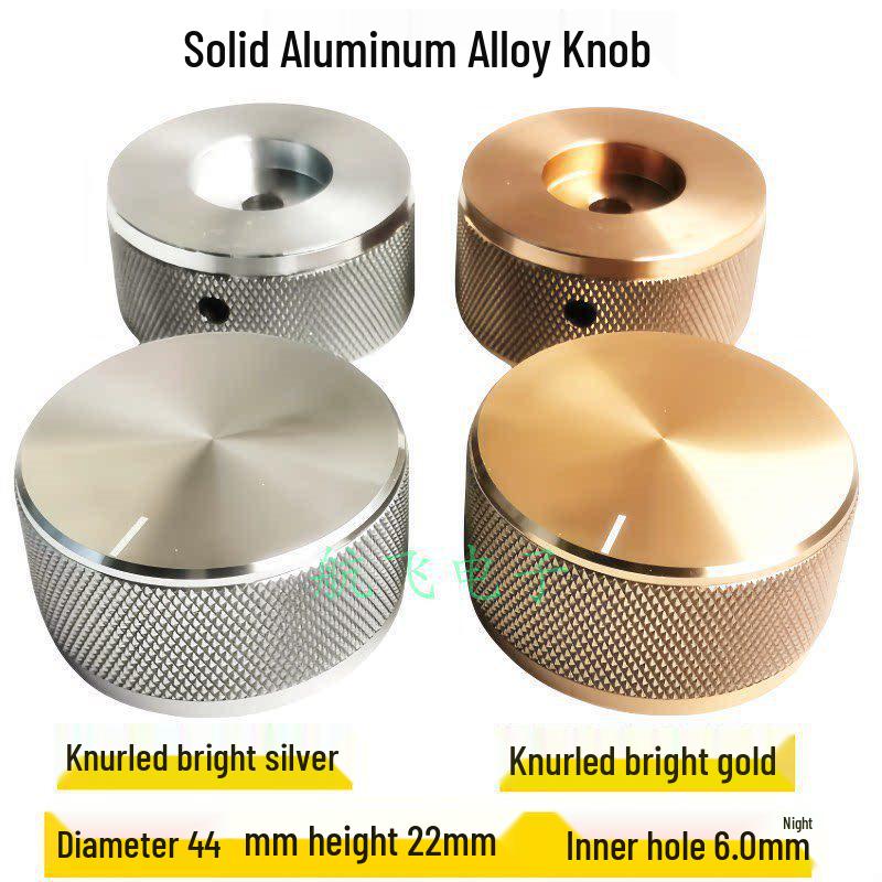 Aluminum Alloy Knurled Volume Knob for Potentiometer & Amplifier (44x22mm)