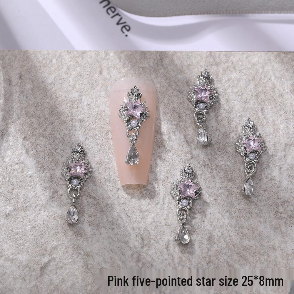 Star Rhinestone Baroque Nail Art Pendants