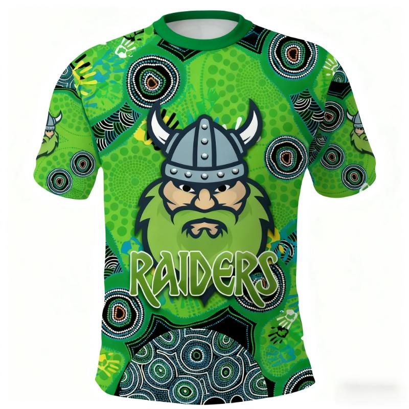 2026 Summer Men's New Canberra Raiders Rugby Training Jersey T-shirt for Both Men and Women