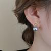 Zircon pearl earrings French niche design stud earrings light luxury high-end fashion earrings