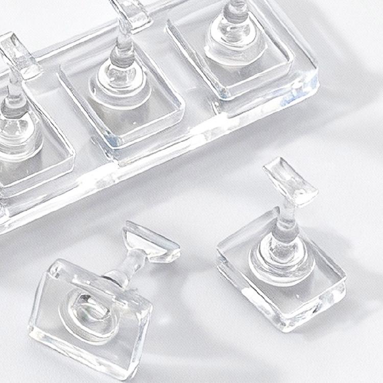 Professional Acrylic Nail Display Stand Transparent Magnetic Free Portable Lightweight Sturdy Support for Artists