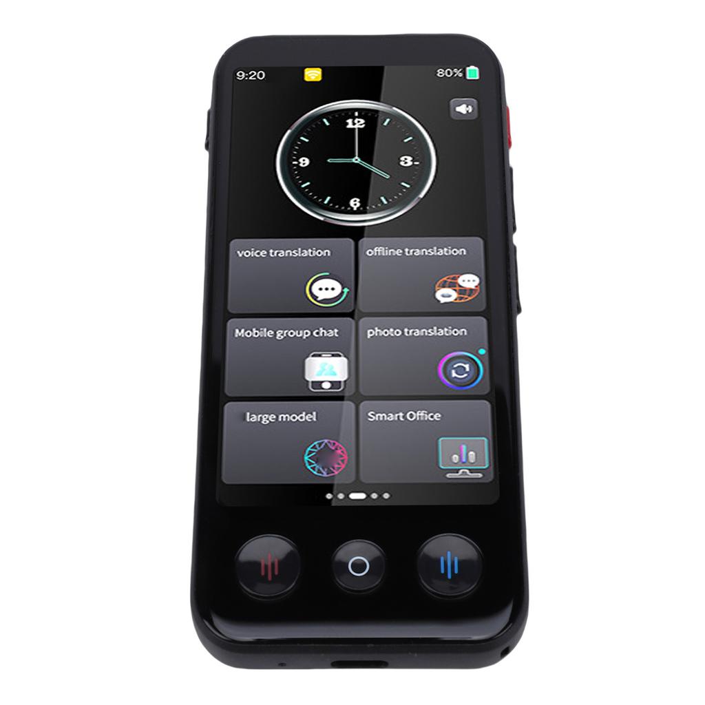 AI Language Translator Device 142 Languages 2 Way Real Time Voice Translation Supports Offline Recording Photo Phone