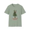 Unisex Softstyle T-Shirt Funny Reindeer Christmas Tree Snow Winter Holiday
