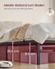 VASAGLE Bed Frame 140 x 200 cm with Metal Base, Metal Frame, Storage Space, Modern, Guest Bed, Easy Assembly, Ink Black RMB134B01
