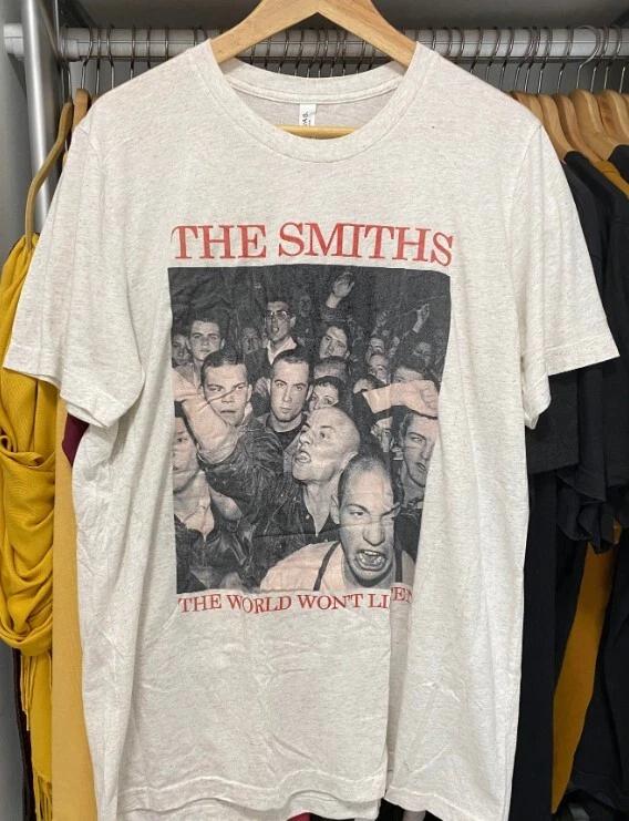 Rare The Smiths T-shirt Morrissey Hardcore Punk Indie Rock Band white Graphic Short Sleeve Shirt Unisex Men Women Summer