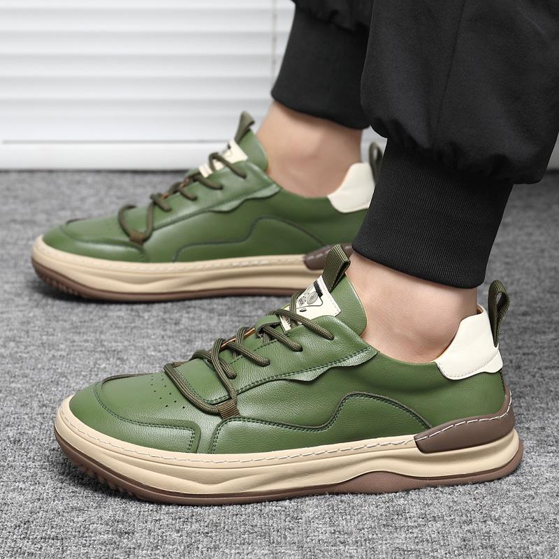 Mode Handgefertigt Maßgefertigt Echtes Rindsleder Herren Freizeitschuhe Schnür-Sneaker Bequem Atmungsaktiv Laufschuhe Luxus Designerschuhe