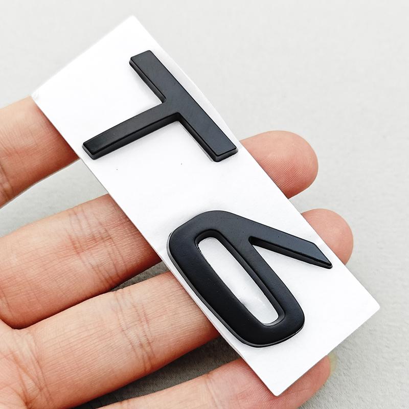 3D Metal T5 T6 AWD Car Trunk Emblem Badge Letter Logo Decal Replacement For Volvo XC60 XC90 S60 S90 Black Chrome Accessories