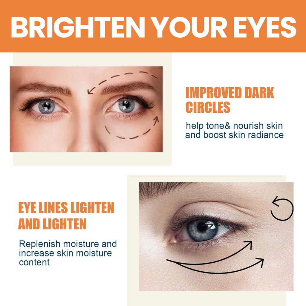 Bálsamo para Ojos con Vitamina C Hidratante Eliminación de Bolsas Bajo los Ojos Reduce Ojeras Líneas Finas Antihinchazón Iluminador Crema para Ojos en Barra