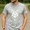 Minimal White Nine Tailed Fox Spirit Graphic T Shirt Unisex Crew Neck Short Sleeve Asian Myth Holiday Gift Top
