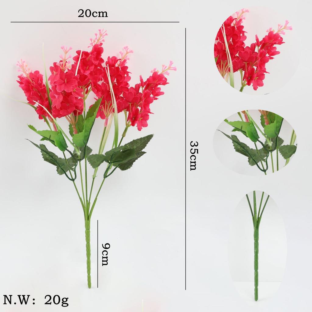 Artificial Windflower Hyacinth Flower Arrangement, Flower Bouquet, Home And Hotel Decoration, Flower Arrangement Item, Artificial Lavender.