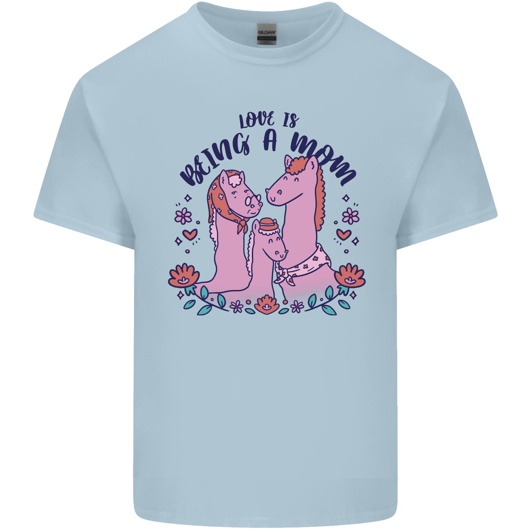 Love is Being a Mom Funny Horse Unisexs Light Cotton TShirt S