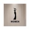 Acrylic 3D Arrow Toilet Sign Plate Wall Decor Elegant Bathroom Label for Home Washroom Door