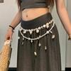 Elegant Double Layer Seashell Waist Chain Conch Pendant Belly Chain Ocean Themed Body Chain  Women