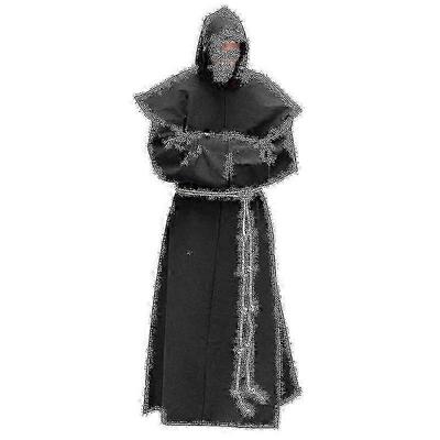 S-5xl Renesanční Mnich Duchovenstvo Roucho Skapulíř Fráter Kostým Náboženský Svatý Roucho Roucha Muži Kněz Kapuce Kápě Halloween Oblečení