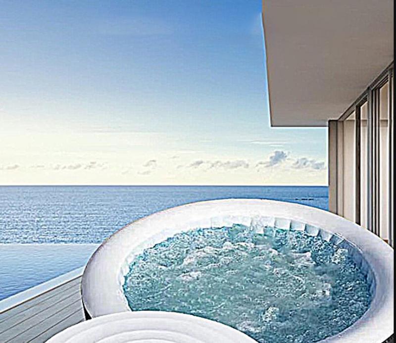 Надувная энергосберегающая круглая крышка для горячей ванны, уличный спа-бассейн, ветрозащитная, от дождя, перелива, теплоизоляционная крышка, диаметр 140 см CN