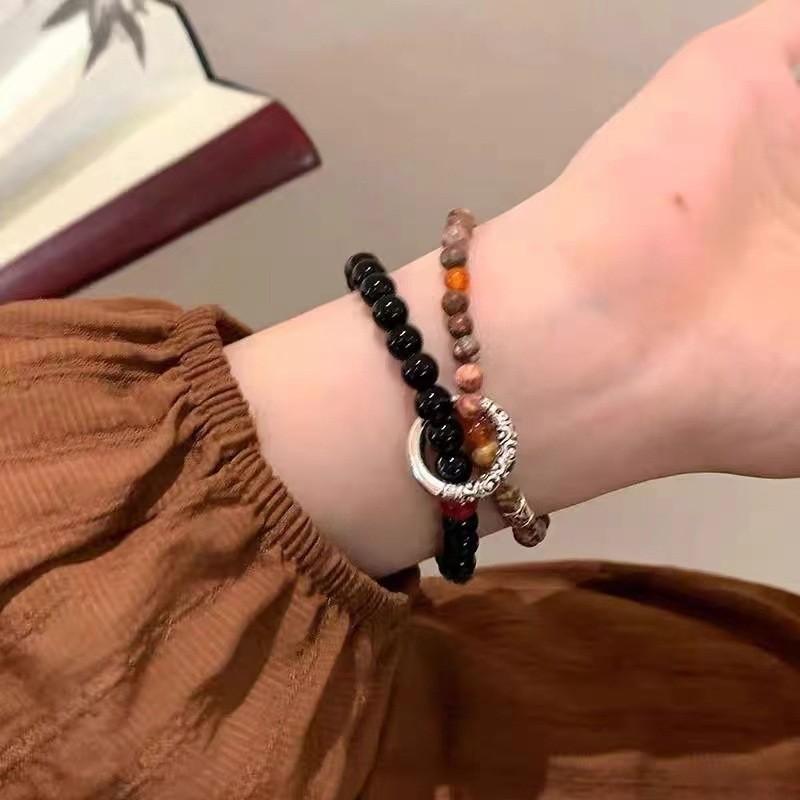 Rustic Stylish Peace Bead Bracelet Unique Highend Design Perfect Couples For