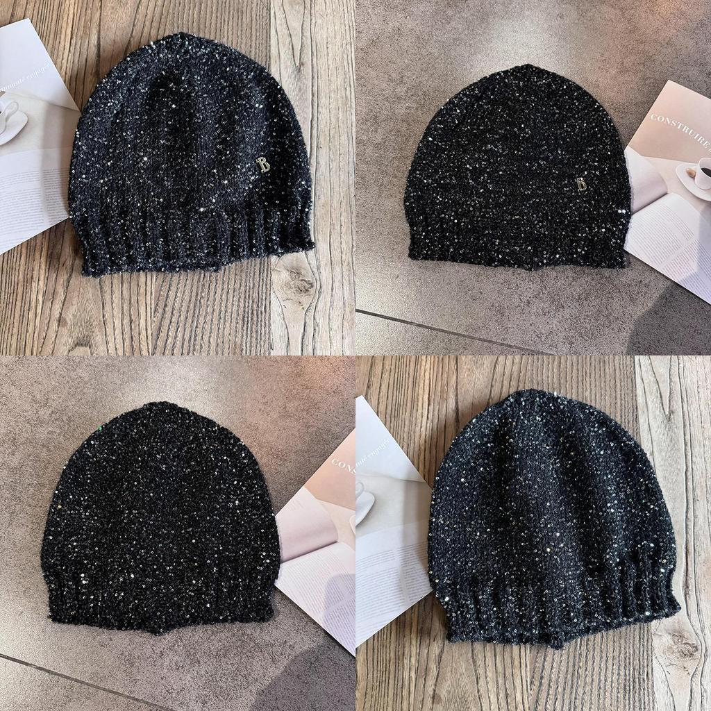 Warm Knit Breathable Beanie With B Letter Pattern For Spring Fashion Styles