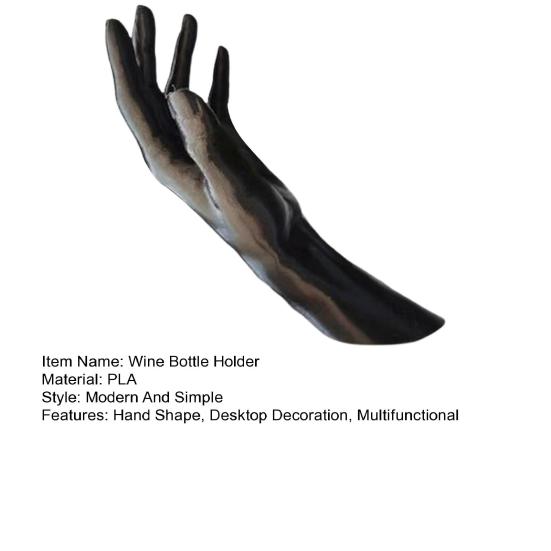 Porta-Garrafa de Vinho Ilusão de Mão Suporte para Exposição de Garrafas de Cerveja em Forma de Mão Organizador Prateleira Decoração de Mesa de Jantar de Cozinha Doméstica