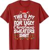 Christmas for Women Unisex Too Hot Ugly Christmas Sweaters TShirt Xmas Pajamas Family Novelty Gifts Holiday Clothes Y2k Saying Tee