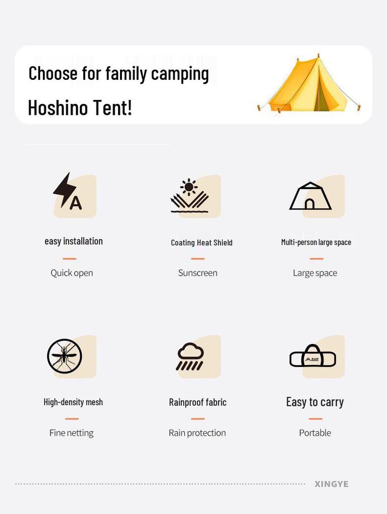 Army Green Windproof Inflatable Tent for Camping and Self-Driving Tours