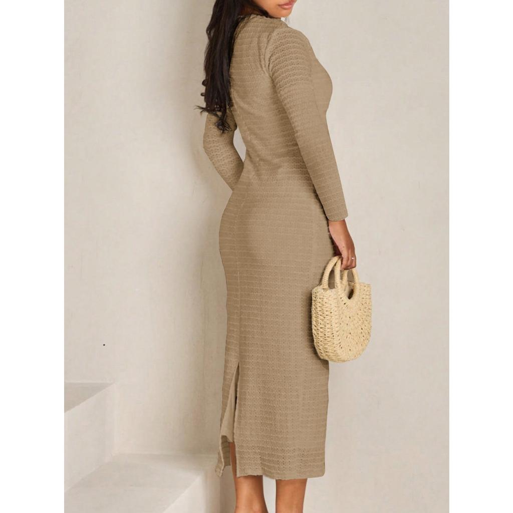 Women's French Retro Short Sleeve Slim Dress Temperament Commuting New Fashion High Waist Elegant Dresses for Women