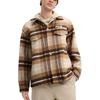 FILA Fashion Woven Latte Brother Fitted Polo Shirt Jacket Men Jacket Wheat F11M519703FBG