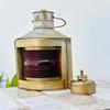 Set of 2 Nautical Brass Oil Lantern, Maritime Brass Port Light, Collectible Ship Lantern, Marine Oil Lamp, Customize Lantern 27.94 cm