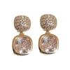 2023 Exquisite Square Zircon Stud Earrings: Trendy, Elegant, and Versatile Fashion Accessory