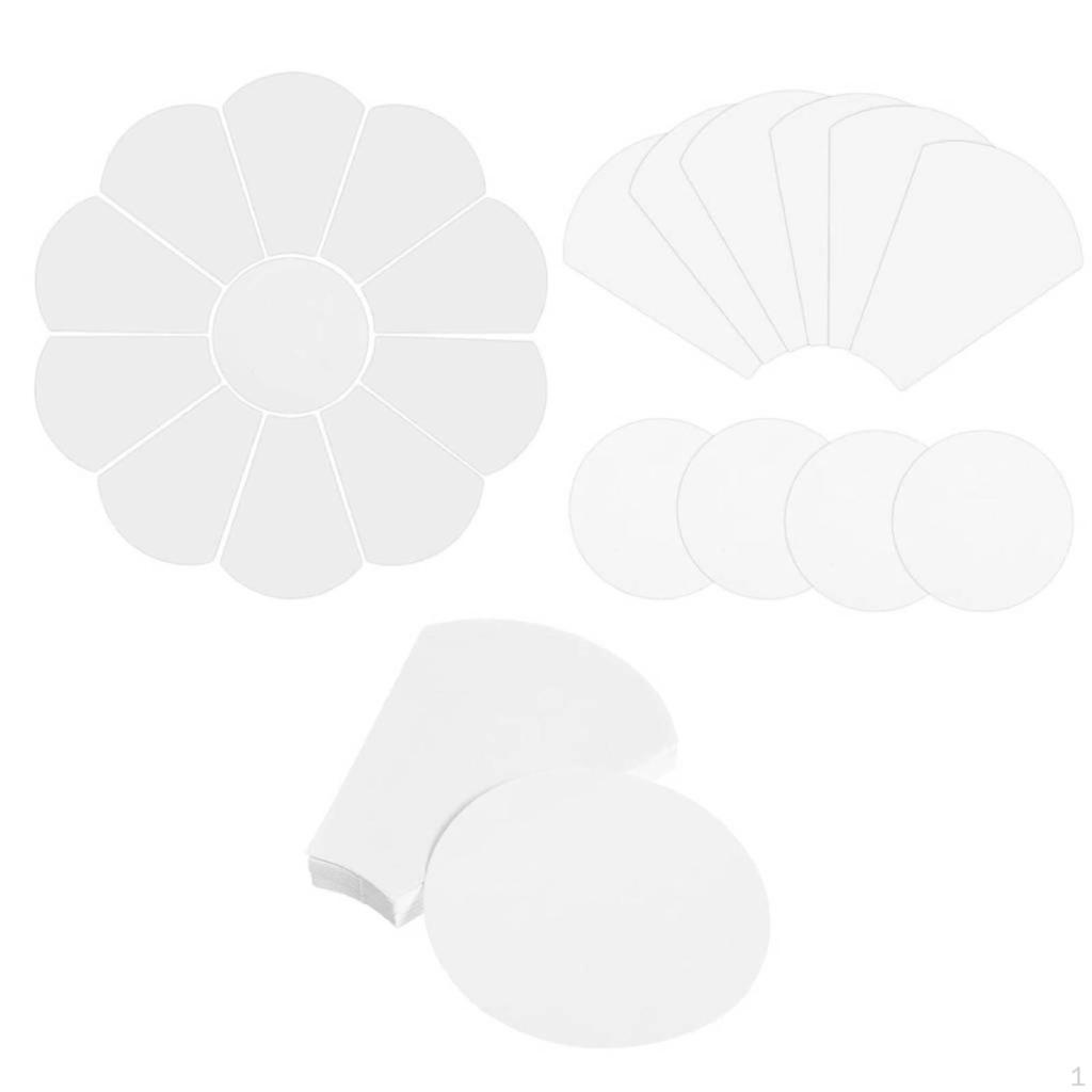 88 Pieces Flower Quilt Template Set Cardboard Paper Patchwork Templates Flat Petal