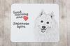 Japanese Spitz, Nihon Supittsu - mouse pad with print, personalized dog-themed mouse pad, unique gadget for an office worker by Art-Dog brand