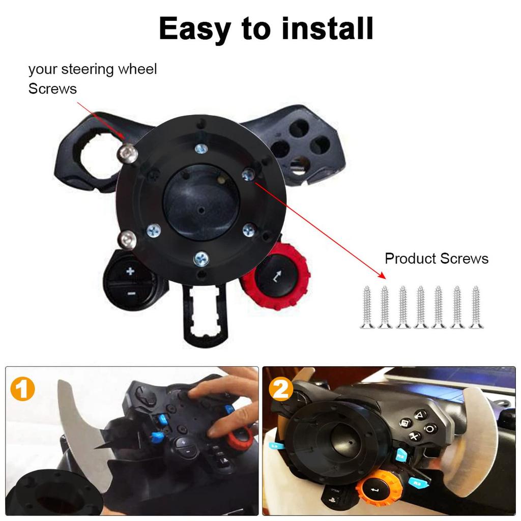 Palumma Pro Logitech G29 G920 G923 Trhací Boss Podložka 70mm Volantová Podložka Prodloužení Boss Boss Podložka (Černá)