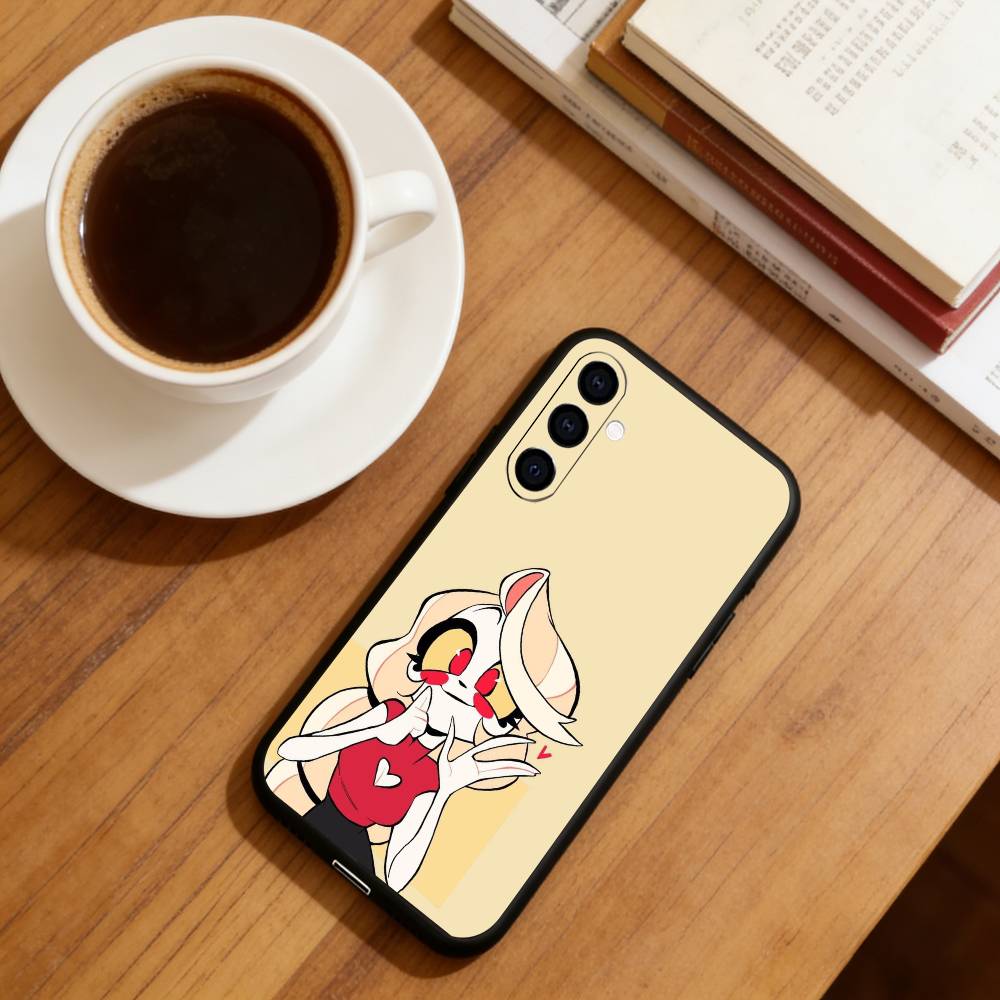 Hazbin Hotel Charlie Morningstar Phone Case For Samsung Galaxy A73,A72,A71,A70,A53,A52,A51,Soft Silicone Black Cover