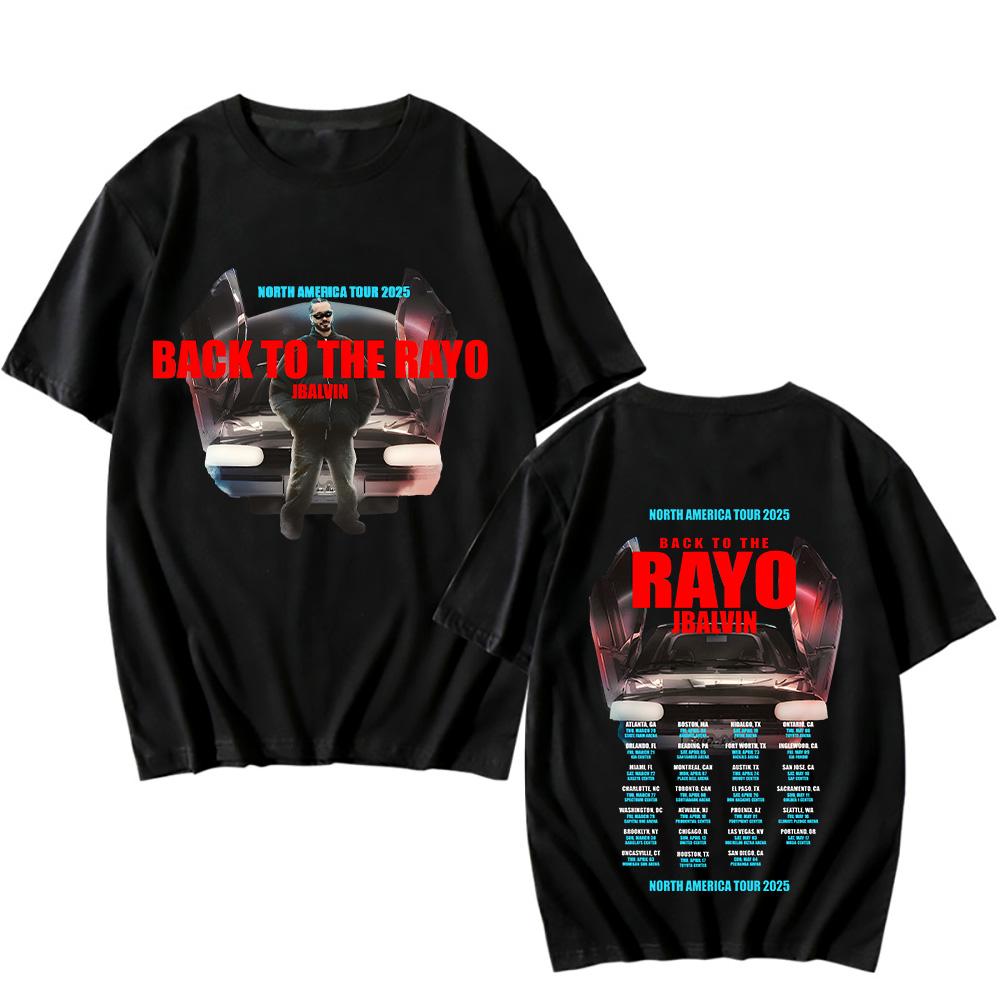 

J Balvin Back To The Rayo Tshirts J Balvin 2025 North American Tour Tops Technology Fashion Cotton Clothing Unisex Loose Tshirts 2XL