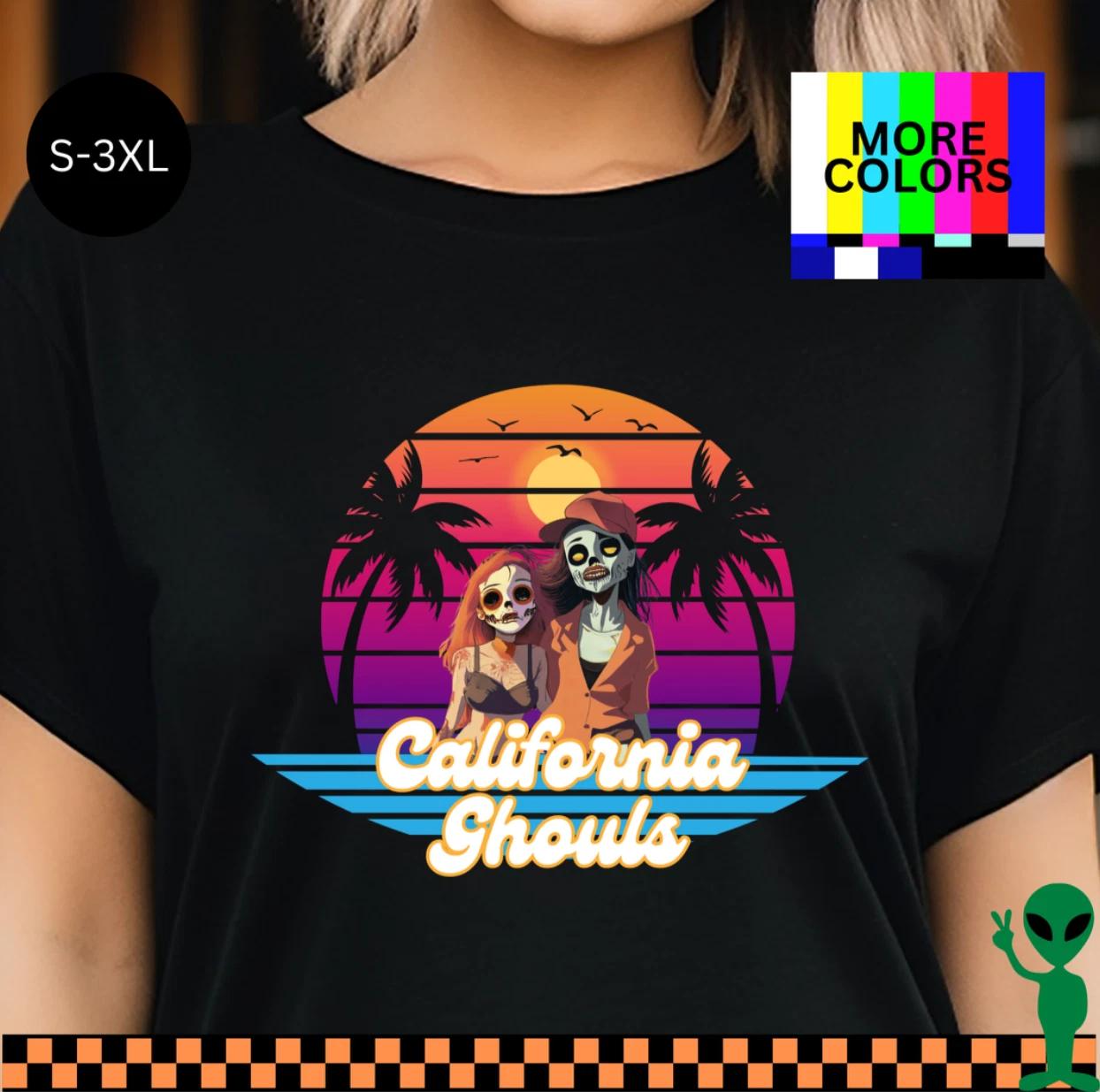 California Ghouls Funny Halloween Shirt S-3XL Unisex Short-Sleeve L