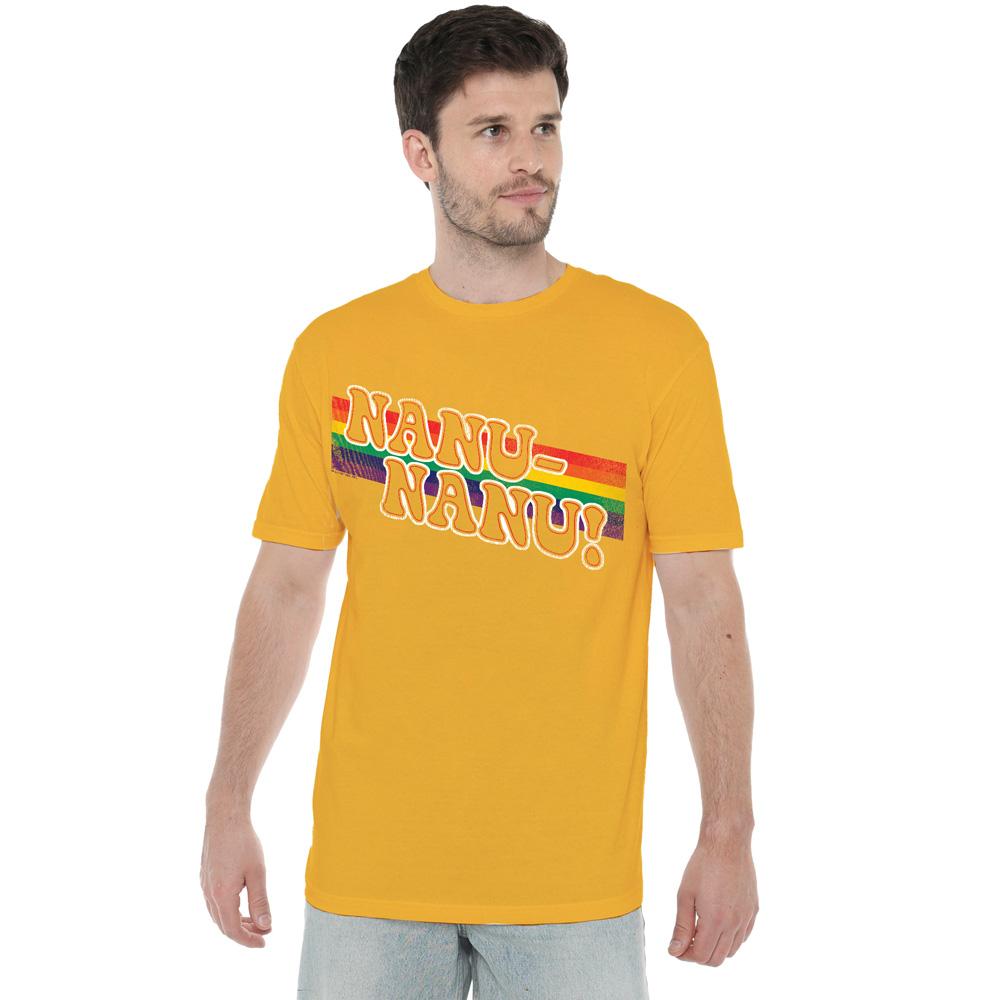 Mork And Mindy Mens Nanu Rainbow T-Shirt