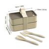 Reusable Plastic Bento Box For Kids Students Camping Picnic Sealed Lunch Box Microwave Heatable Portable Food Storage Container