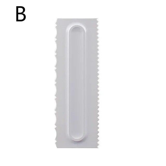 1Pcs Cream Scraper Pastry Cutters Baking Spatulas Irregular Teeth Edge Plastic Comb Cake Shape Tool DIY  Mold